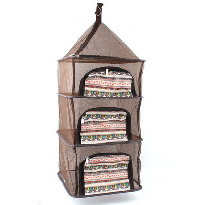 1 vnt. 4 sluoksnių uždaras lauko stovyklavietės sulankstomas kvadratinis džiovinimo tinklas Daugiafunkcis tinklelis, vaisiai, daržovės, džiovintuvas, stovas, žuvies krepšelis