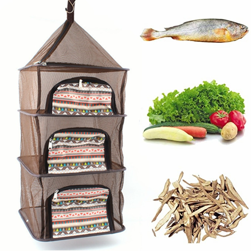 1 vnt. 4 sluoksnių uždaras lauko stovyklavietės sulankstomas kvadratinis džiovinimo tinklas Daugiafunkcis tinklelis, vaisiai, daržovės, džiovintuvas, stovas, žuvies krepšelis
