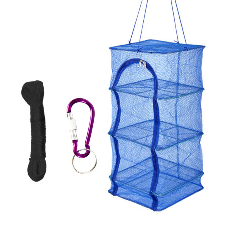 Daugiafunkcis 3 sluoksnių kabantis džiovinimo tinklelis, sulankstomas maisto vėdinimo tinklelis su užtrauktuku žuvies vaisinėms daržovėms