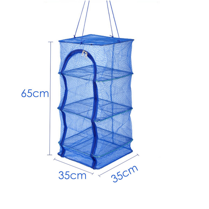 Daugiafunkcis 3 sluoksnių kabantis džiovinimo tinklelis, sulankstomas maisto vėdinimo tinklelis su užtrauktuku žuvies vaisinėms daržovėms