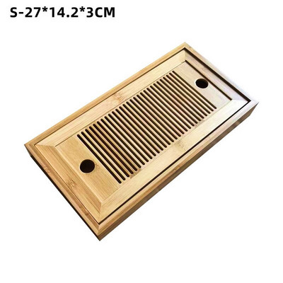 Tavă de ceai din bambus Tavă de ceai de scurgere de apă din bambus de înaltă calitate.