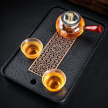 Лека луксозна табла за маса за чай Висококачествена китайска табла за чай Сервиз за чай Дъска Дъска за съхранение на дренажна вода Чаена дъска