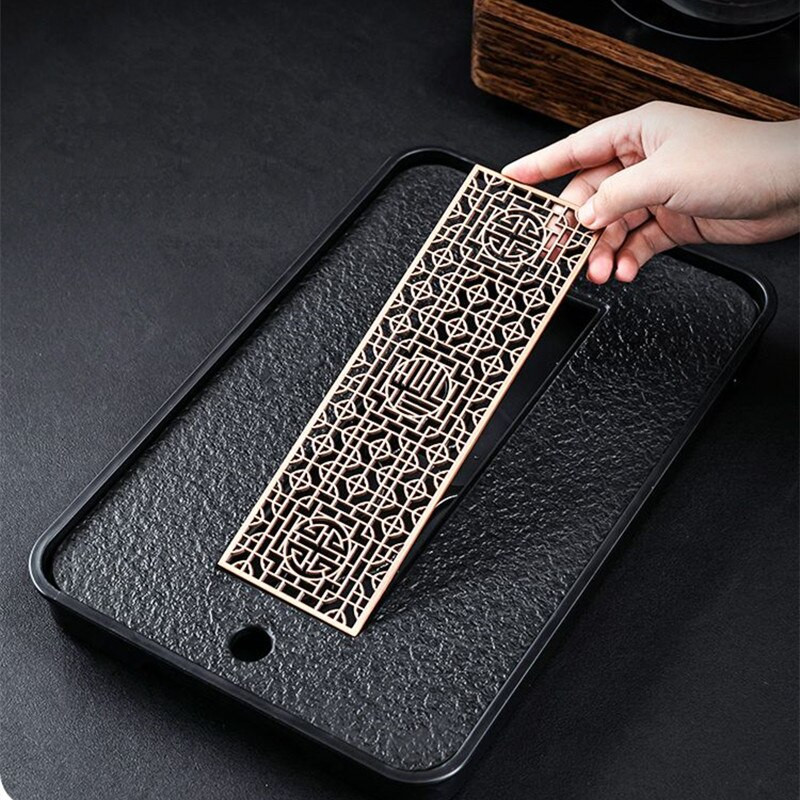 Lagani luksuzni poslužavnik za stol za čaj Visokokvalitetni kineski poslužavnik za čaj Ploča za set čaja Daska za odvod vode Spremište čaja