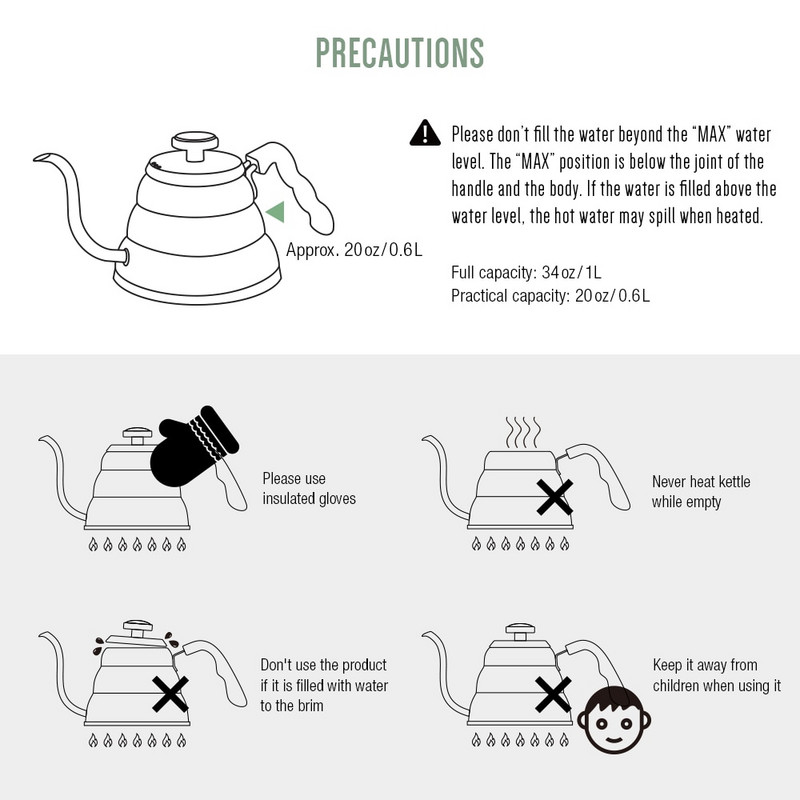 SOULHAND kavos virdulys 1,2 l 1 l nerūdijančio plieno užpilamas kavos puodo virdulys lašinamas virdulys su termometru, skirtas namų biuro kavinei