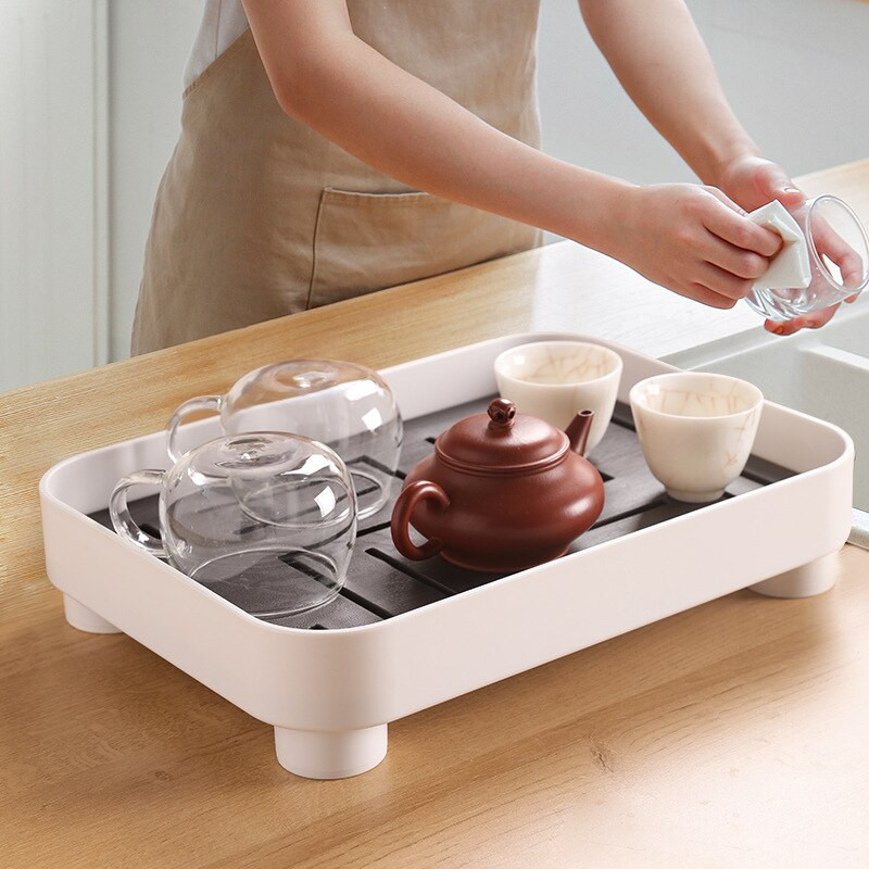 Minimalizmus és modern teástálca dekoráció fekete-fehér skandináv stílusú teástálca készlet Többfunkciós négyzet alakú tárolótálca 2022