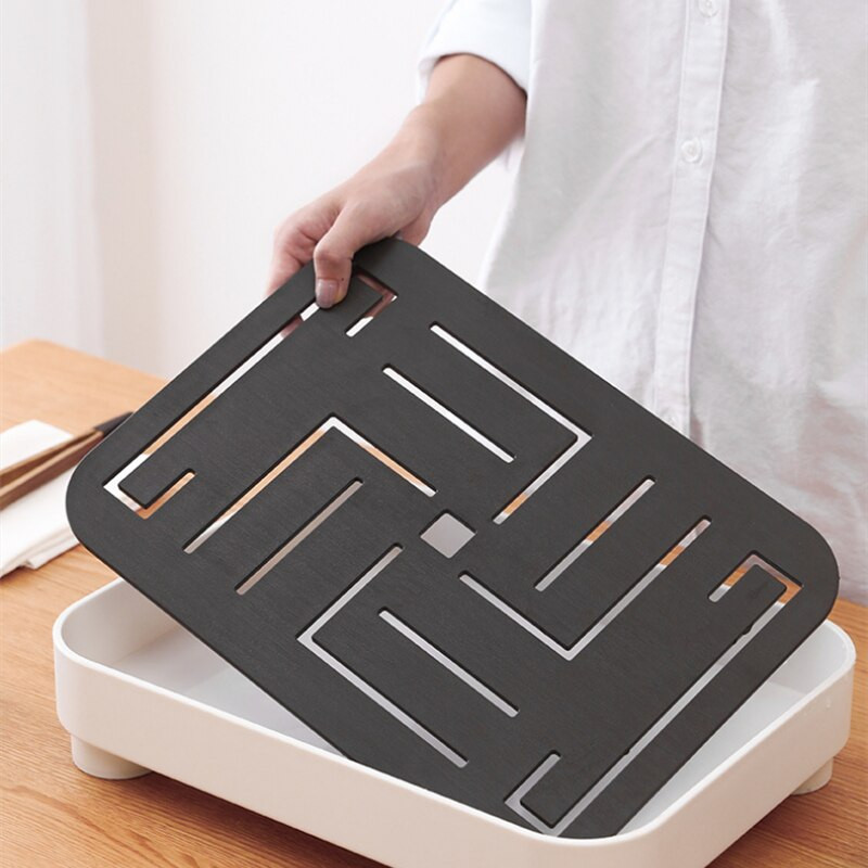 Minimalizmus és modern teástálca dekoráció fekete-fehér skandináv stílusú teástálca készlet Többfunkciós négyzet alakú tárolótálca 2022