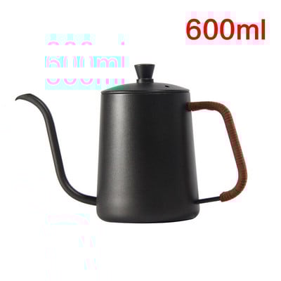 Tilguti veekeetja 350 ml 600 ml kohvi-teekann Mittenakkuva kattega toidukvaliteediga roostevabast terasest hanekelaga veekeetja Luik, kael, õhuke suu