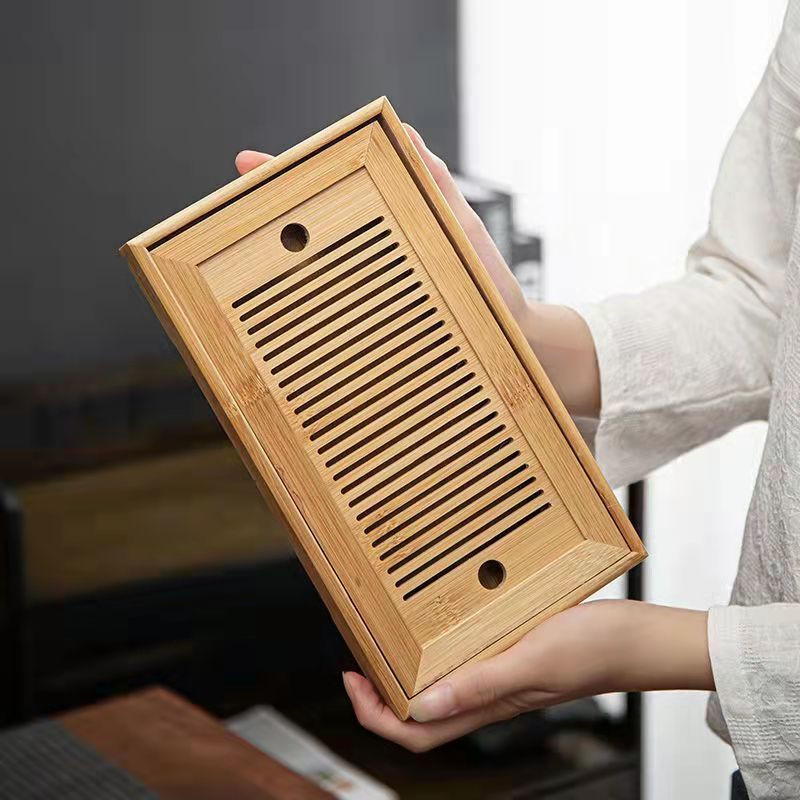 Bambusz teatálca Kínai tea tálalás Kung Fu teátálcák Asztali víztároló tálcák Száraz buborékasztal Környezetbarát kínai teaedény