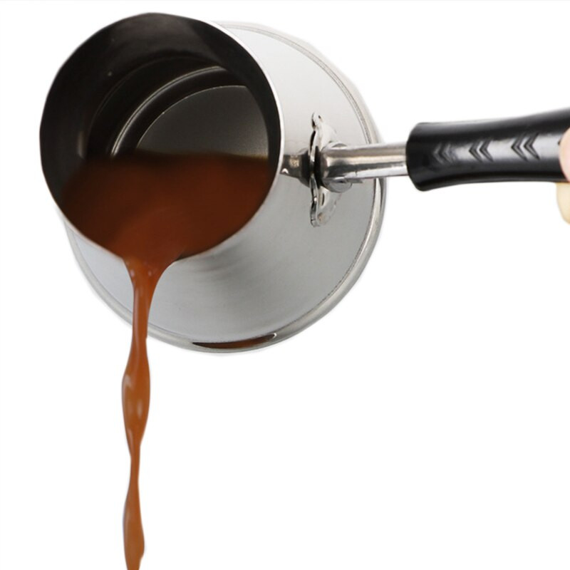 Кана за турско кафе Cezve Ibrik Неръждаема стомана с дълга дръжка Кана за кафе Finjan Кана за топене на мляко и масло 250/350/550/650/850 ml