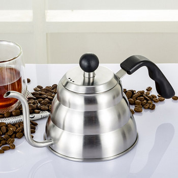 Καφετιέρα με βραστήρα με θερμόμετρο από ανοξείδωτο ατσάλι με λεπτό στόμα με λαιμό χήνας Καφετιέρα Pour Over Drip Coffee Bot 1L/1,2L