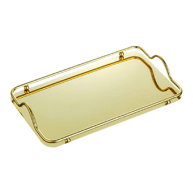 Delikatni pravokutni tanjur s voćem Ukrasno posuđe Metalne naušnice Ogrlica Izložna zdjela Posuda za dnevni boravak u hodniku