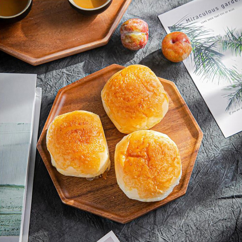 Drveni pladanj od bagremovog drveta Drveni pladanj za čaj u japanskom stilu Osmerokutni drveni pladanj Ladica za večeru Kruh Snack Ormarić Smočnica Organizacija stola