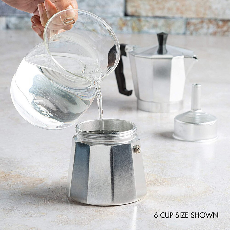 Moka Pot Италианска кафемашина Еспресо Алуминиев гейзер Кафемашина Чайник Лате печка Класическа кафеварка Аксесоари за бариста