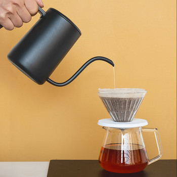 TIMEMORE Fish Pure pour over чайник 700 ml 6 mm накрайник за кафе лесно направете Вертикален воден поток Ергономична дръжка Чайник с гъши врат