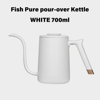 TIMEMORE Fish Pure pour over чайник 700 ml 6 mm накрайник за кафе лесно направете Вертикален воден поток Ергономична дръжка Чайник с гъши врат