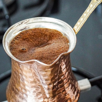 Кафемашина Чаша за мелница Изкована мед Ръчно изработена реколта от неръждаема стомана V60 Турска кафемашина Съдове за напитки Moka Briki Нова модерна