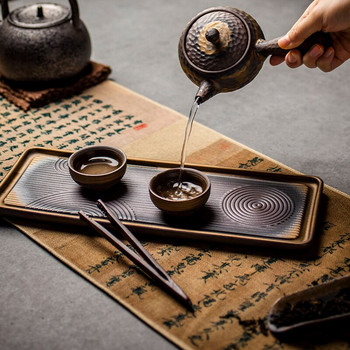 κεραμικοί δίσκοι τσαγιού τραπεζάκι τσαγιού χειροποίητος δίσκος σερβιρίσματος αξεσουάρ τσαγιού kung fu