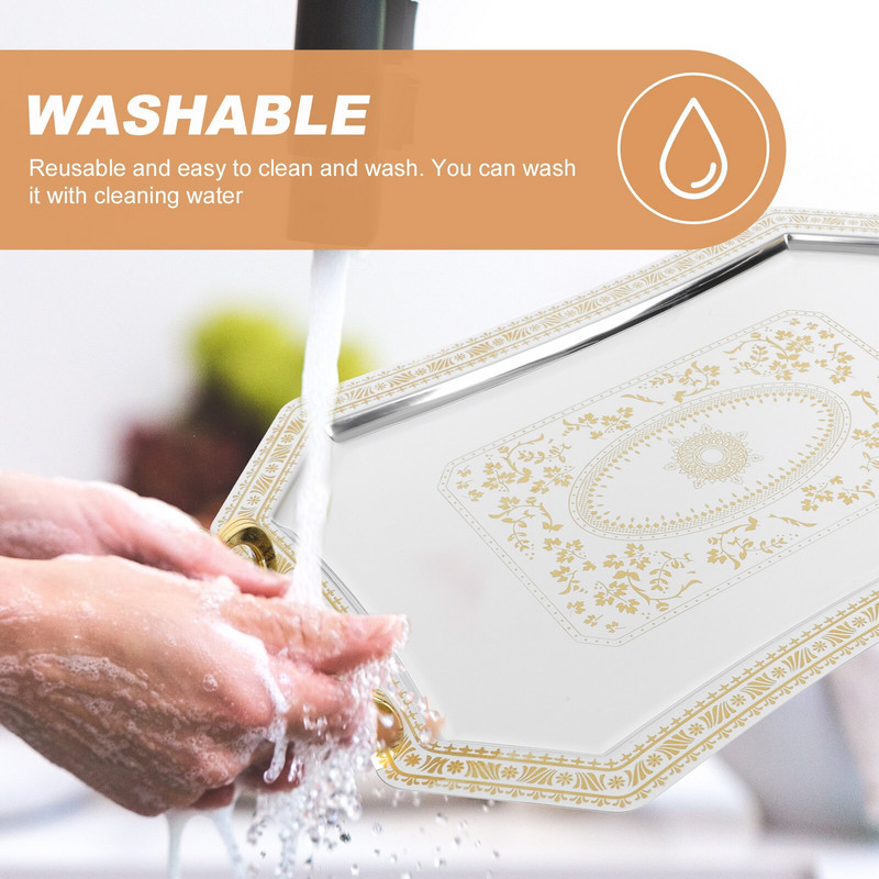 Tálca Tányér Fürdőszoba Szervező Bejárati Smink Hiúság Parfüm Tálalás Tálcák Fészkelődő Gyümölcs Tea Kulcs Kis apróságok Dekoratív