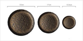 керамични подноси за чай кръгла маса за чай ръчно изработени аксесоари за подноси за сервиране