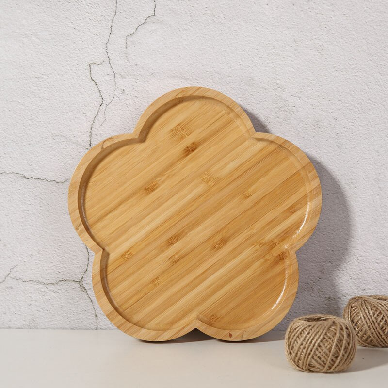 Bambusztálca bambusz teástálca Japán bambusztálca téglalap alakú snacktálca kerek teáskészlet gyümölcstálca fa tálcák