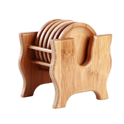 Set de suport și suport din bambus, ceașcă de ceai, ceașcă de cafea, izolare termică, covoraș anti-alunecare, casă, birou, sală de ședințe, accesorii pentru ceai