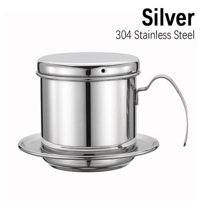 Виетнамски Phin Филтър за капкова чаша за кафе 304 неръждаема стомана Традиционна виетнамска кафемашина Инструмент за приготвяне на кафе за офис дома