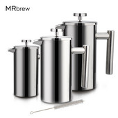 1000/800/350ml French Press kávovar na čaj, kanvica z nehrdzavejúcej ocele, dvojvrstvová kanvica na hrnčeky French Press, kávovar na espresso