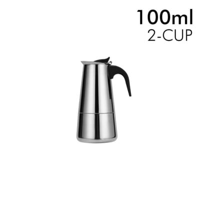 Кафемашина Мока тенджера Плот от неръждаема стомана Еспресо машина Италианска кубинска перколатор за кафе Печка Капучино 100/200/300/450 мл