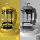 Icafilas1000ML тенджера за приготвяне на кафе Френски филтър за чай, тенджера за кафе, обикновена тенджера под налягане, кафемашина, домакинска ръчна тенджера за пунш