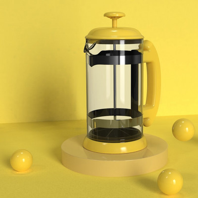 Icafilas1000ML тенджера за приготвяне на кафе Френски филтър за чай, тенджера за кафе, обикновена тенджера под налягане, кафемашина, домакинска ръчна тенджера за пунш