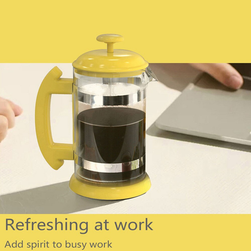 Icafilas1000ML тенджера за приготвяне на кафе Френски филтър за чай, тенджера за кафе, обикновена тенджера под налягане, кафемашина, домакинска ръчна тенджера за пунш