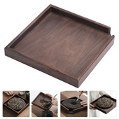 Padėklas arbatos serviravimas medinės lėkštės Medinės arbatos indų laikiklis Ceremonijos priedai Lapai Užkandžiai Virtuvės patiekalas Kiniškas Gongfu kavos arbatos puodelis