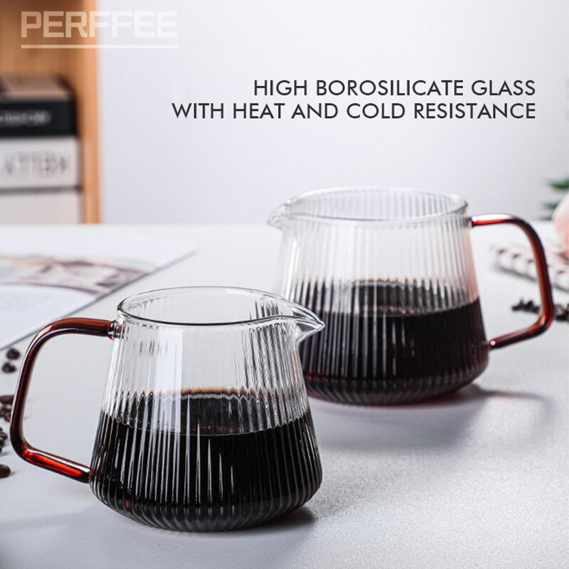 350 ml 500 ml kavos puodas V60 užpilamas karščiui atsparus stiklas kavos serverio juostelės Kavos virdulys alaus aparatas lašinamas kava