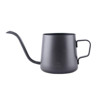 Горещи 250 мл Изсипете чайник Кафемашина Кана за чай от неръждаема стомана Gooseneck Кана Кухненски инструмент Инструмент за кафе Аксесоари