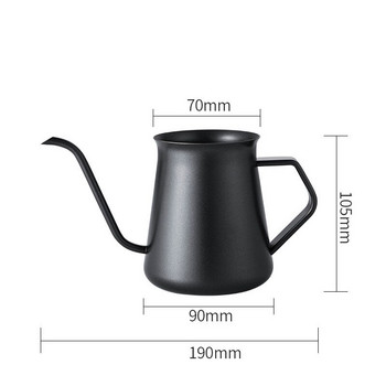400ML Βραστήρας σταγόνας Κατσαρόλα για καφέ από ανοξείδωτο ατσάλι Χειρολαβή Drip Coffee Long Gooseneck Pout Kettle Cafe Tools