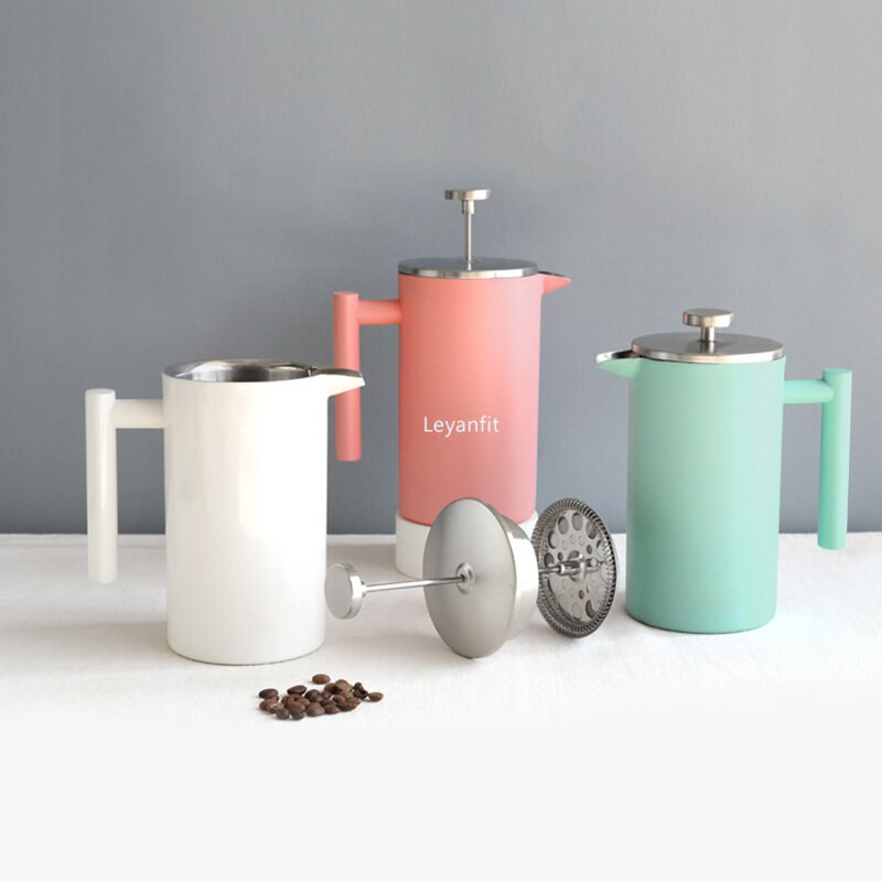 1L 1,5L French Press kávovar z nehrdzavejúcej ocele, dvojitá stena, manuálny kávovar, French Press
