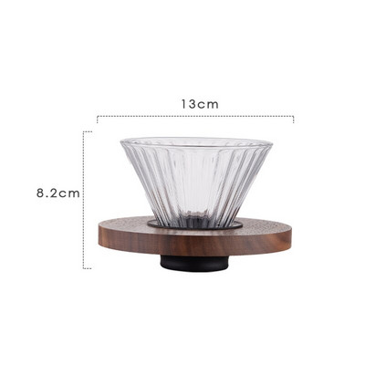 Филтърна чаша V60 Стъклена кана за кафе Топлоустойчива кана за чай Уред за кафе Ръчно приготвено кафе Комплект тенджера за споделяне Аксесоари за бариста