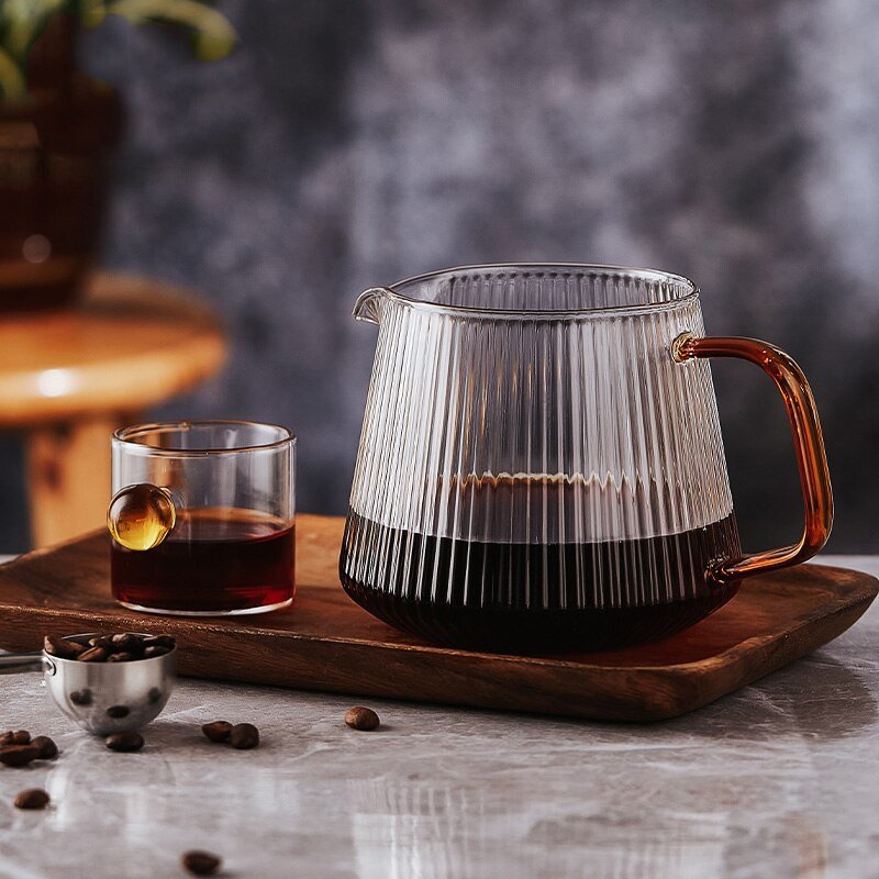 Филтърна чаша V60 Стъклена кана за кафе Топлоустойчива кана за чай Уред за кафе Ръчно приготвено кафе Комплект тенджера за споделяне Аксесоари за бариста