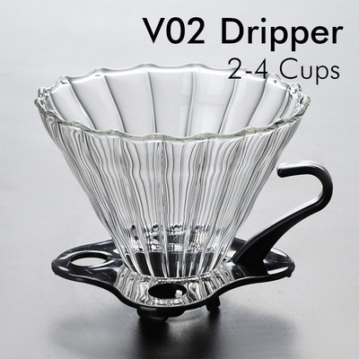Sklenená kávovarová kanvica v tvare oblaku V60, filtrovaná kávová kanvica, opakovane použiteľná tepelne odolná kanvica 360/600/800ml