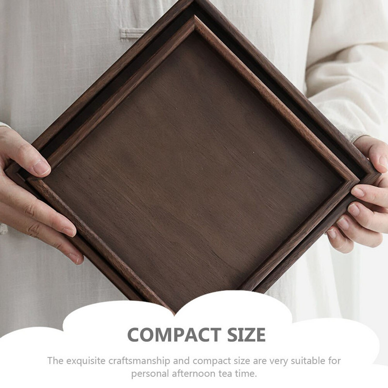 Pladanj za posluživanje čaja Drveni tanjur Drveni držač pribora za čaj Ceremonija Pribor Listovi Grickalica Kuhinjska posuda Kineska Gongfu kava Šalica za čaj