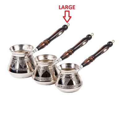 Oală de cafea Turcia Struguri Cură Gravat Mâner din lemn Oală mare de cafea făcută manual cafea turcească autentică Espresso Oală de cafea arabă