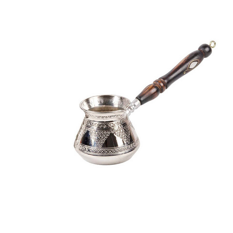 Oală de cafea Turcia Struguri Cură Gravat Mâner din lemn Oală mare de cafea făcută manual cafea turcească autentică Espresso Oală de cafea arabă