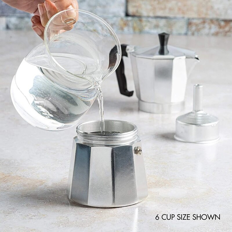 Aluminijski Mocha lonac za kavu Prijenosni lonac za espresso kavu Kućni ured Latte Classic Posuđe za kavu Dodaci za bariste