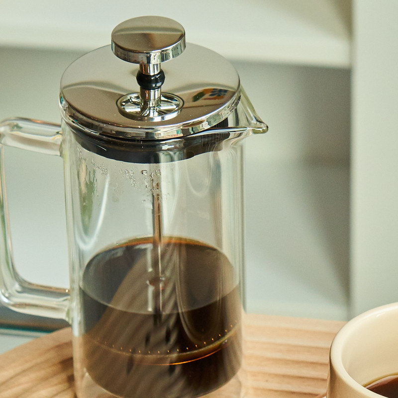 Dvisluoksnis prancūziškas spaudos puodas rankinis kavos filtro preso puodas Aukšto borosilikatinio stiklo karščiui atsparus arbatos virimo aparatas kavos puodas