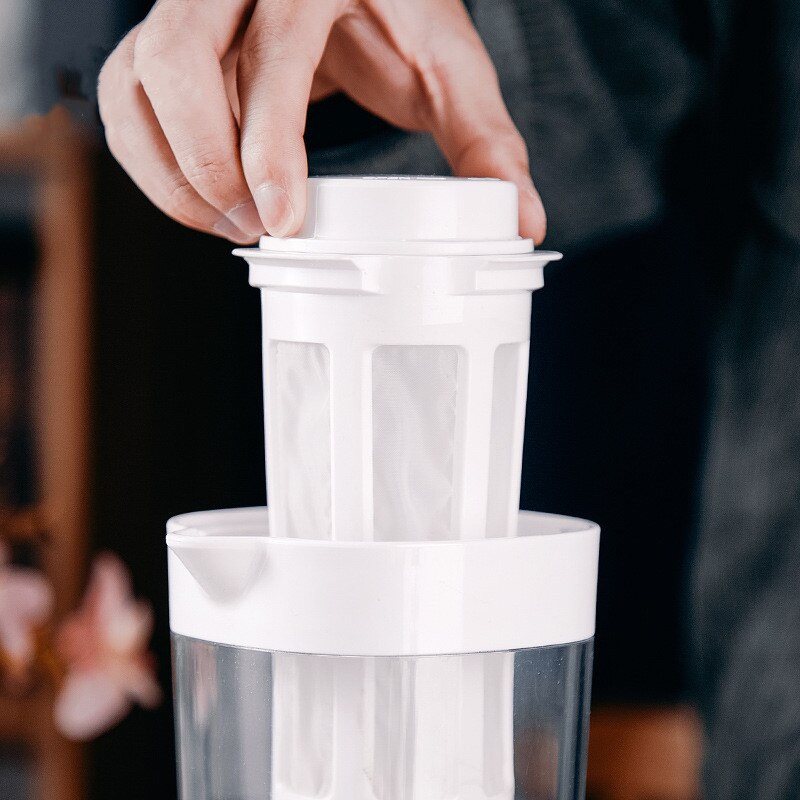 Кана за студено варене Кафемашина за ледено кафе Двойна употреба Филтър Чайник за кафе и чай Запечатан уред за разделяне на непропускливо кафе