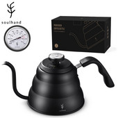 SOULHAND 40 oz/1,2 l 34 oz/1 l ceainic de cafea se toarnă peste oală de cafea cu termometru fierbător de picurare din oțel inoxidabil ceainic ceainic