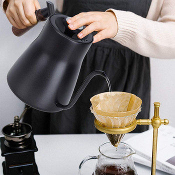 Незалепваща неръждаема стомана Gooseneck Тънка гърне за кафе Ръчен чайник за капене Чайник за кафе Чайник 350/500/600/850 мл
