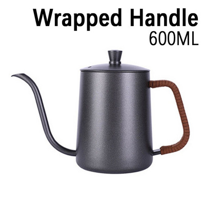 Oală de cafea cu gură subțire, antiaderentă, din oțel inoxidabil, ceainic pentru picurare manuală, se toarnă peste ceainic ceainic 350/500/600/850ML