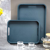 Bambusz fa téglalap alakú teástálca tömör fa tálcák tálalótálca Kung Fu teáscsésze tálca fából készült szállodai vacsoratálca Morandi