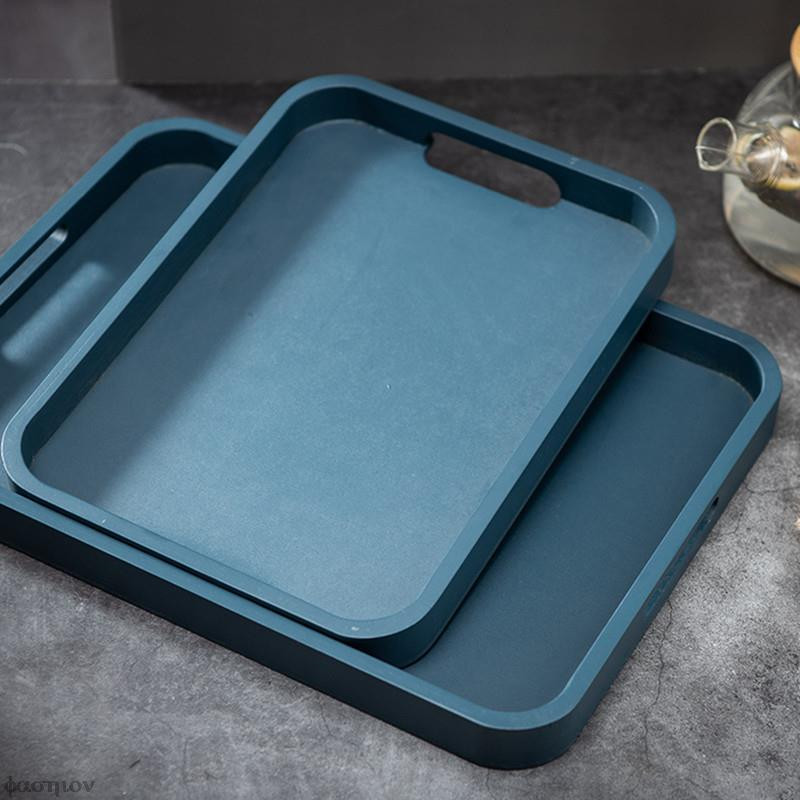 Bambusz fa téglalap alakú teástálca tömör fa tálcák tálalótálca Kung Fu teáscsésze tálca fából készült szállodai vacsoratálca Morandi